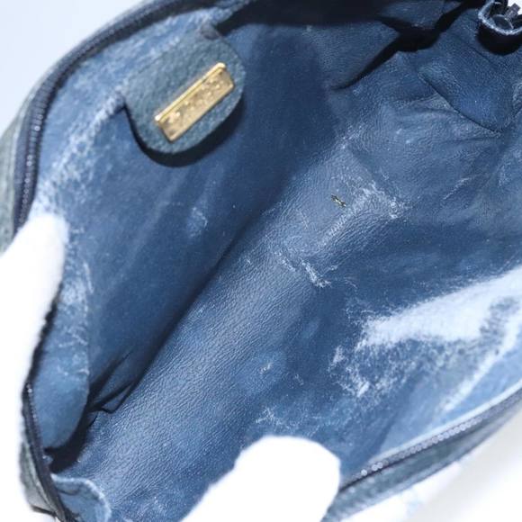 GUCCI Micro GG Supreme Clutch Bag PVC Navy Gold 014 89 0094 Auth 99300 - Picture 11 of 16